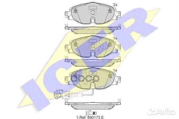 182111 колодки дисковые передние A3, VW Golf V