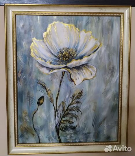 Интерьерные 2 картины :Маки и Горы, 40х50 без рамы