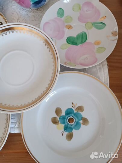 Сервиз чайный Польша, Дулево, Песочное блюдца