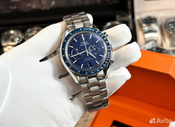 Часы Omega Speedmaster синий циферблат