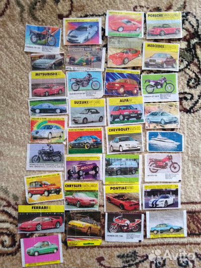 Вкладыши от жвачек турбо и т. д