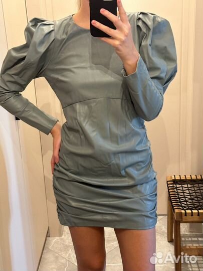 3 разных кожаных платья Zara