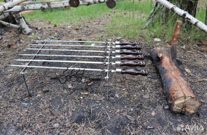 Набор шампуров с ножом 