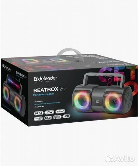Портативная колонка Defender 20Вт Новая в упаковке
