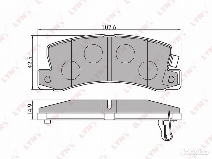 Колодки тормозные дисковые зад