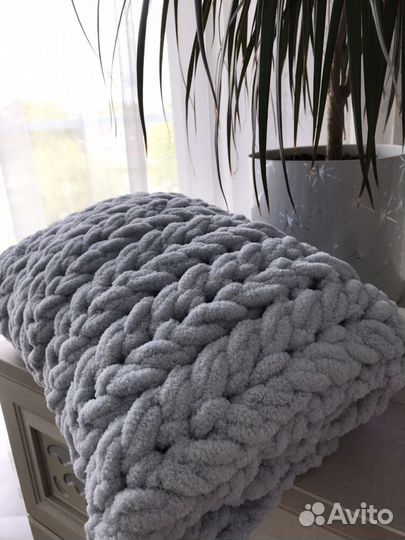 Плед детский вязаный