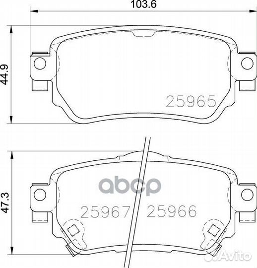 Колодки тормозные дисковые зад NP2073 nissh