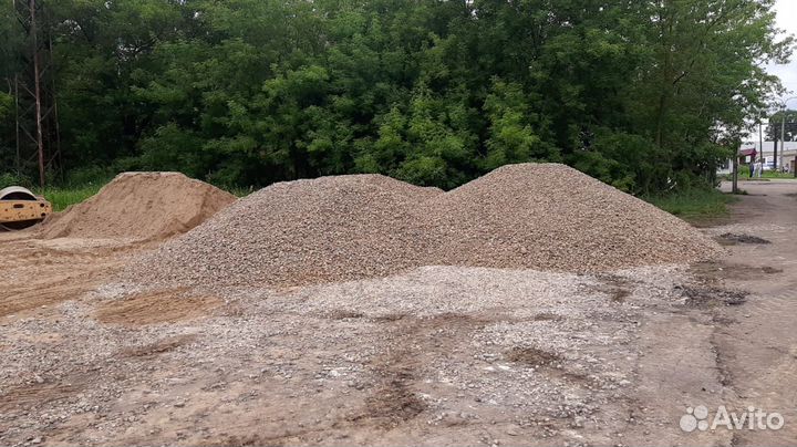 Щебень белый доломитовый,гравийный