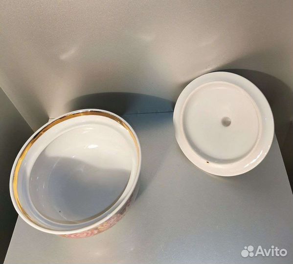 Чайная пара и сахарница фарфор СССР