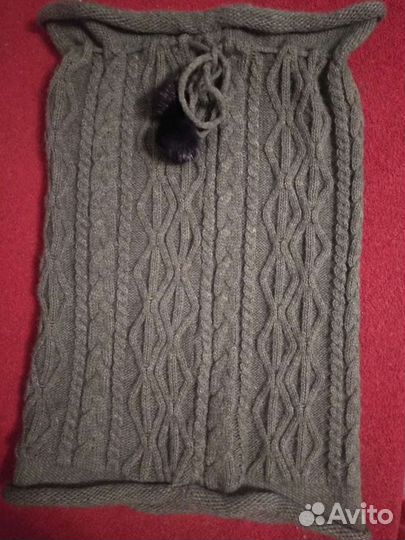 Шапка и капор в наборе, цвет хаки, темно- болотног