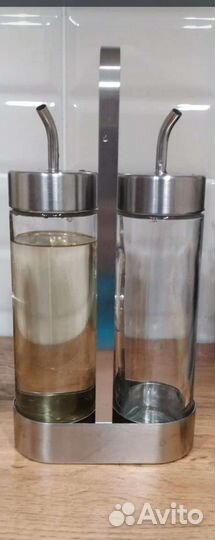 Набор для масла,уксуса,Икея на подставке новый