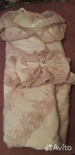 Конверт одеяло на выписку для девочки