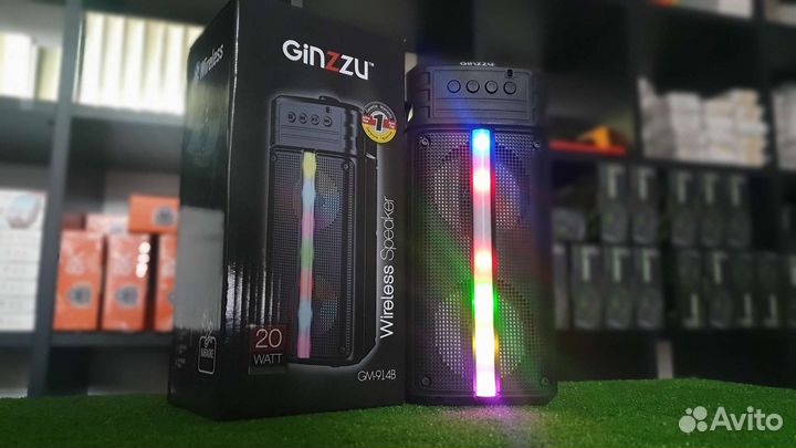 Блютуз колонка мощная с подстветкой новая 20w