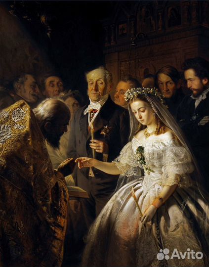 Вышивка крестом «Неравный брак»