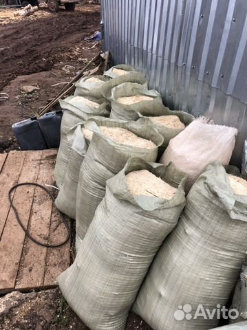 Опилки в мешках опил