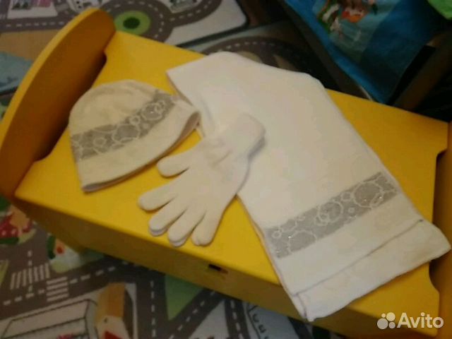 Комплект шапка, шарф, перчатки