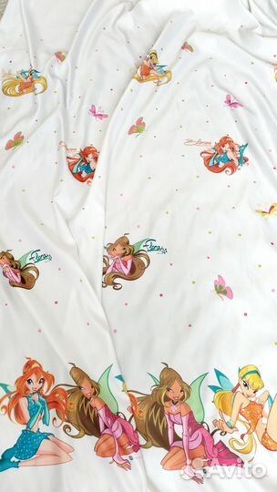 Шторы для детской комнаты с рисунком Winx