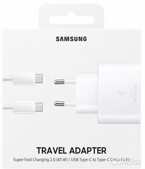 Зарядное устройство Samsung + кабель USB Type-C