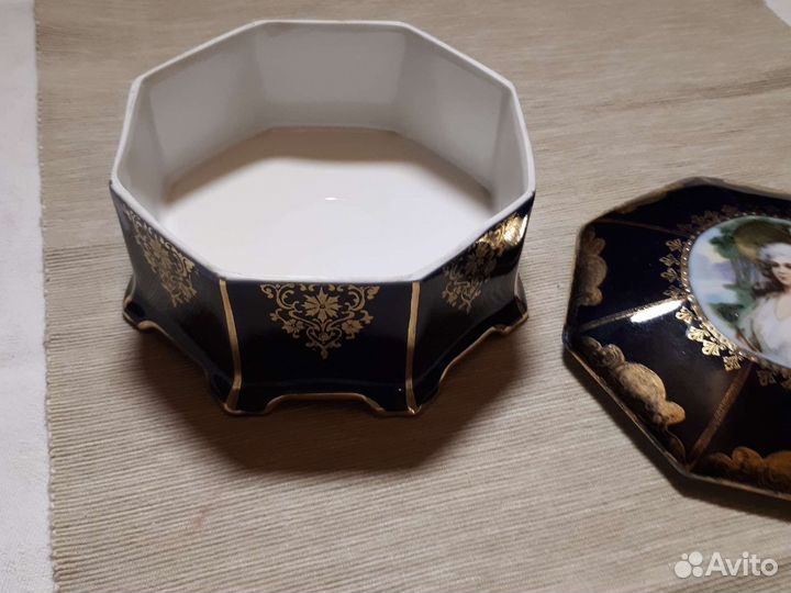 Антикварная Шкатулка Германия 13.5 см. В 7.5см