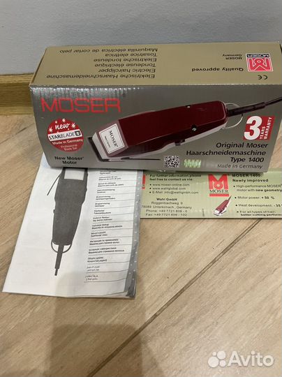 Машинка для стрижки волос moser 1400 новая