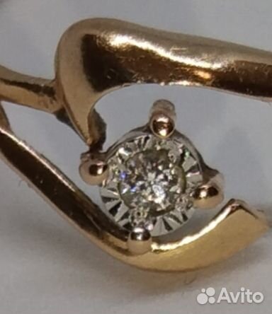Кольцо с бриллиантом Золото 585пр