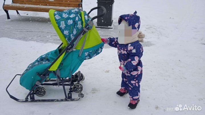 Детские санки коляска ника