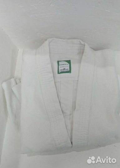 Новое кимоно дзюдо белое/синее, рост 110-182 см