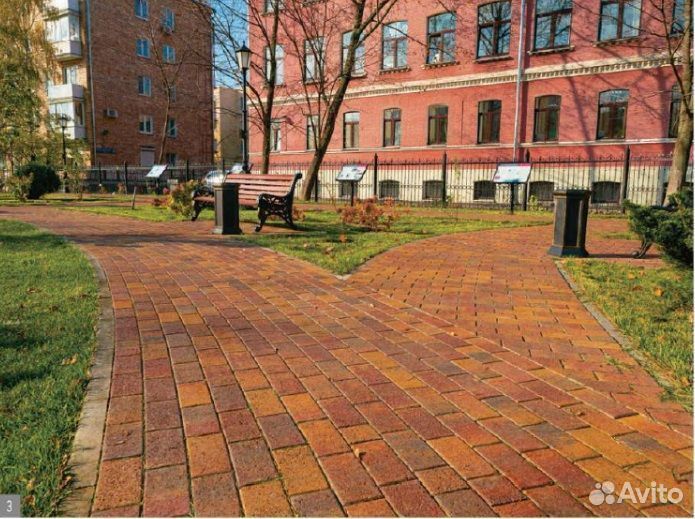 Тротуарная плитка форма прямоугольник, брусчатка