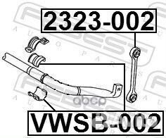 Втулка стабилизатора перед прав/лев vwsb-002