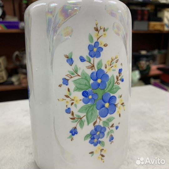 Тонкий Фарфор Ваза Бутылка Сделано В СССР Ретро