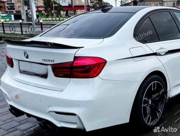 Спойлер на багажник BMW F30 PSM с вырезом черный