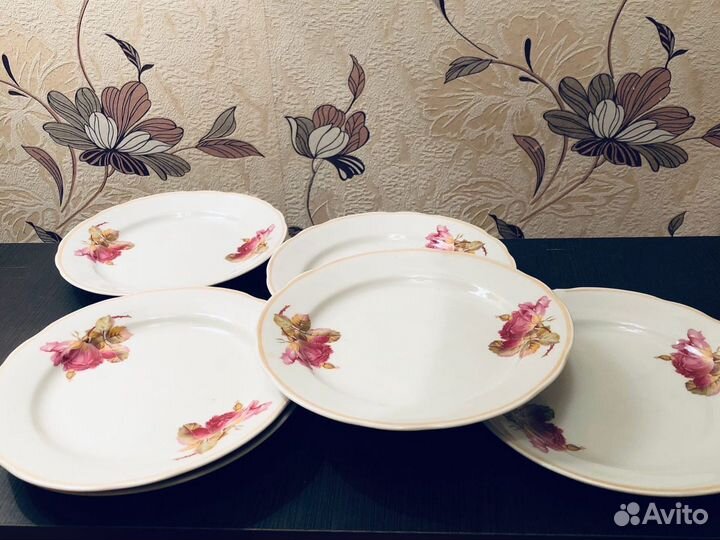 Тарелки фарфоровые Мини-чайник. Дулево, СССР