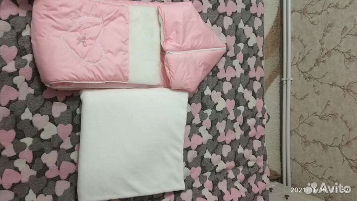 Конверт на выписку для девочки осень зима