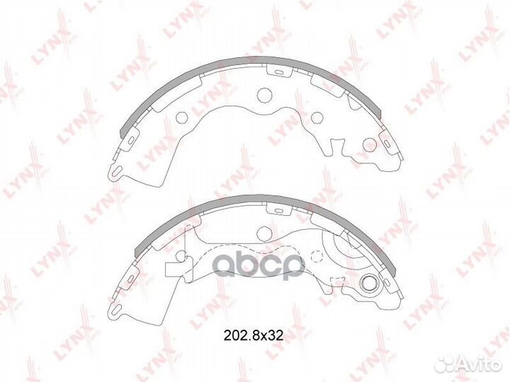 Колодки тормозные барабанные зад BS4402 LYN