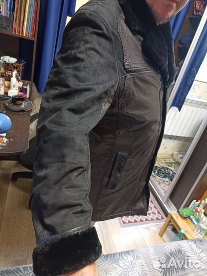 Кожаная дубленка мужская