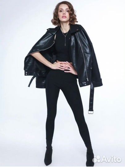 Косуха женская кожаная