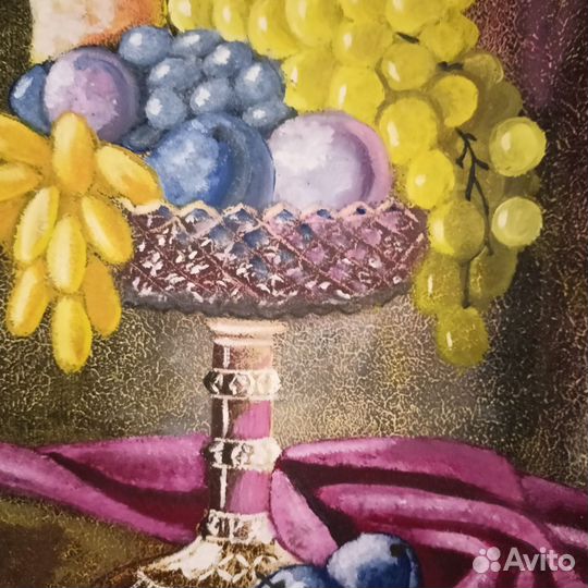 Картина Натюрморт Фрукты в вазе холст масло