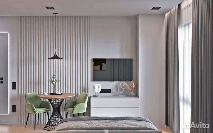 Дизайнерский ремонт квартиры студии