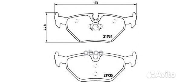 Колодки тормозные дисковые задн. BMW 3 (E46) 02