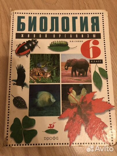 Учебник биологии 6 класс