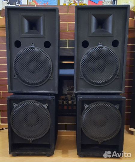 Колонки Сабвуферы Pro 2100W 4ш EF12