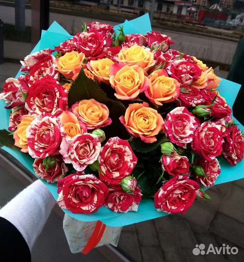 Цветы розы букет