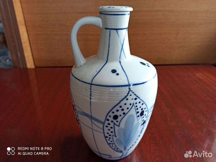 Глиняный кувшин Гжель СССР