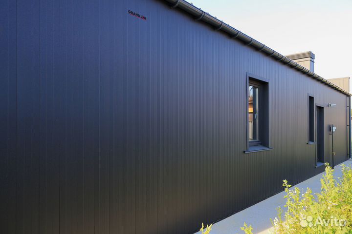 Вертикаль 0,2 classic 0,5 Rooftop Бархат с пленкой RAL 9005 черный