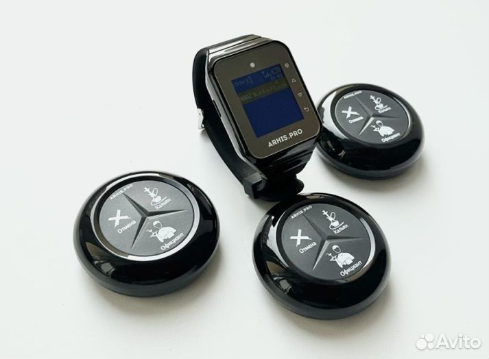 Кнопка вызова кальянщика Премиум и часы пейджер