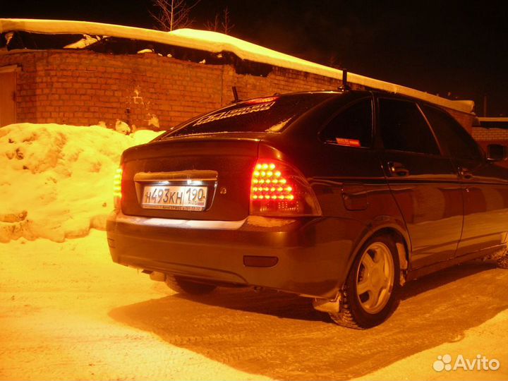 Диодные фонари Приора - (Хром )