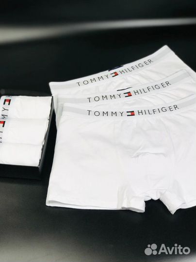 Трусы мужские tommy hilfiger белые хлопок арт.1084