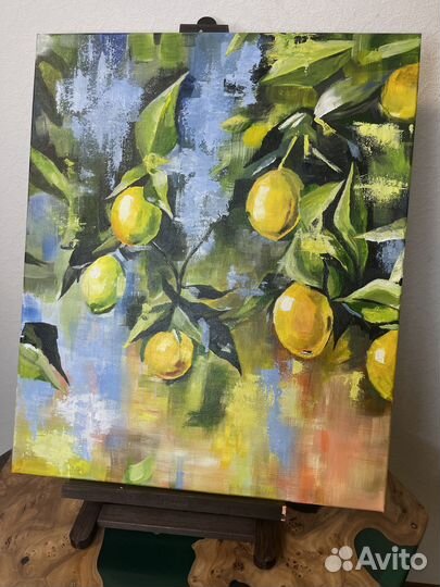 Картина на холсте лимоны