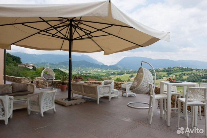 Уличные зонты с центральной опорой