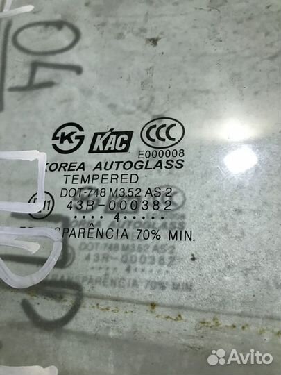 Стекло переднее правое Hyundai Elantra XD